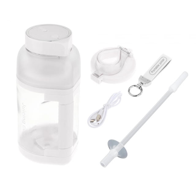 Exprimidor eléctrico Licuadora Mezclador de de frutas Botella de agua 1.5L rápido Mini licuadora personal para sandía Verduras Picnic de Blanco Soledad Exprimidor eléctrico