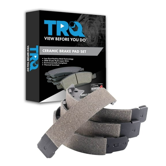 TRQ Rear Parking Brake Shoe Set Fits Select 91-06 Chrysler Dodge Eagle Mitsubishi