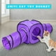 thumbnail image 3 of Túnel de juguete para gatos y cubos, paquete de 3 vías, tubo plegable yeacher  estándar, 3 of 7