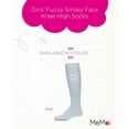 thumbnail image 2 of MeMoi  Fuzzy Smiley Face Knee High Socks - Girls - Female, 8, Blue, 2 of 9