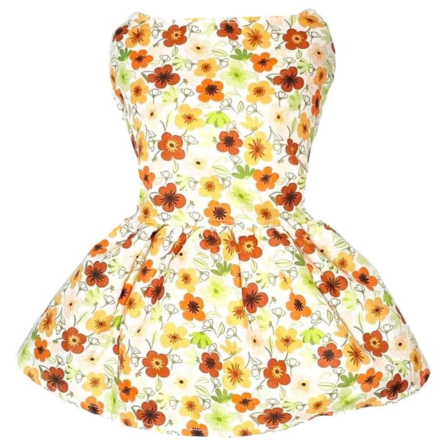 Ropa para perros de flores para perros pequeños y niñas, vestidos lindos para perros, vestido para perros de Navidad y Año Nuevo para festivales navideños, ropa para mascotas, ropa para perros, ropa