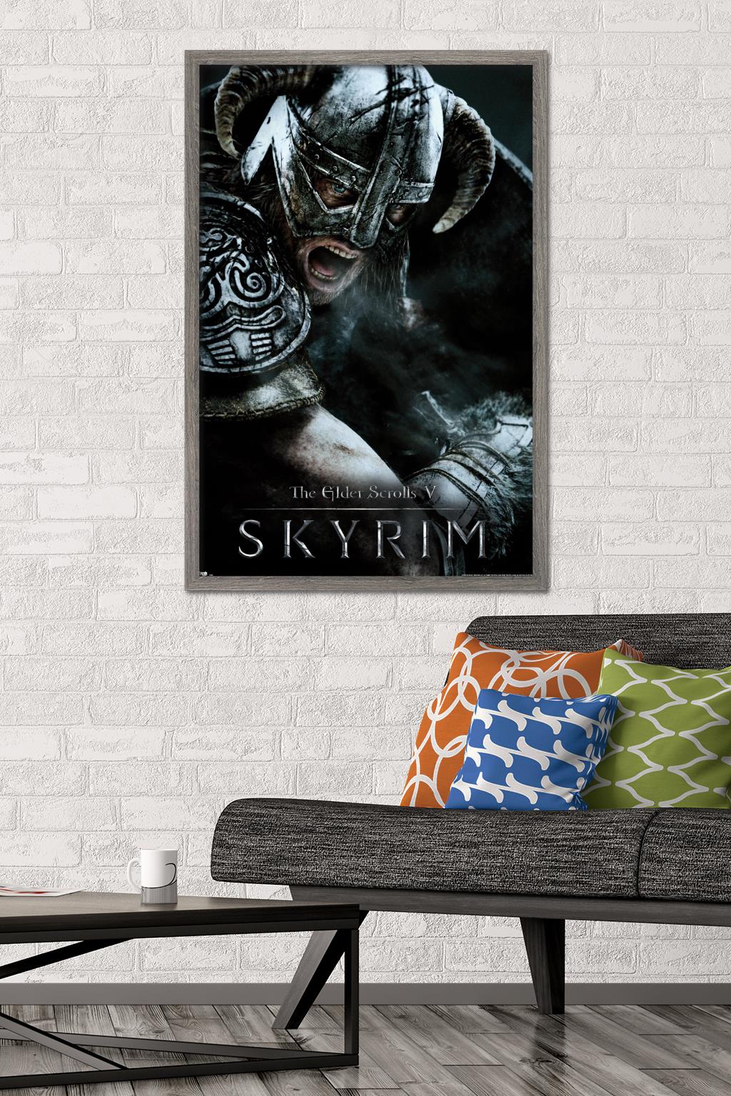 The Elder Scrolls V: Skyrim - Aerial Wall Poster, 22.375" x 34" Framed - image 2 of 5