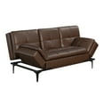 thumbnail image 5 of Serta Lambeth Convertible Sofa in Brown Faux Leather Upholstery, 5 of 22