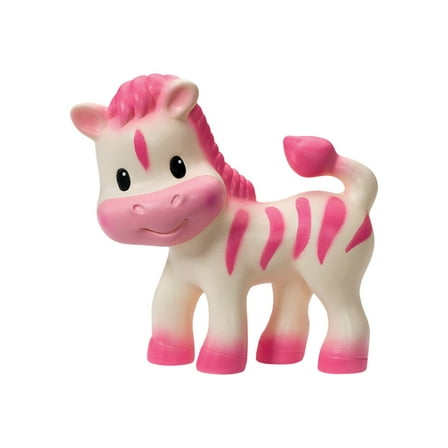 Infantino Squeeze & Teethe Baby Teething Toy, 6-12 Months Unisex, P)ink Zebra