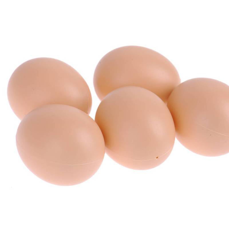 5Pcs Fake Eggs Plastic Dummy Farm Chicken Nesting Hatching Popular Quality 