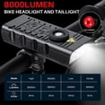 thumbnail image 2 of EIMELI 8000 Lumens Bike Light Set  USB Rechargeable Bicycle Headlight and Tail Light  Super Bright 5LED Bike Lights for Night Riding  Fits  Bikes  IPX5 Waterproof  black, 2 of 7