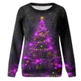 thumbnail image 5 of asdoklhq Christmas Christmas Tops for Womens' Christmas Santa Claus Printed Shoulder Length Long Sleeved Round Neck Top/shirt Multicolor 4X, 5 of 6