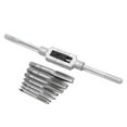 thumbnail image 1 of POINTERTECK 8pcs Thread Metric Machine Hand Screw Thread Plug Taps Set  M4 M5 M6 M8  M12 with 1pcs Adjustable Tap Wrench 1/16-1/2‘‘, 1 of 7