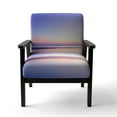thumbnail image 3 of Designart "Vibrant Panoramic Tropical Seascape Sunset III" Upholstered Nautical & Coastal Accent Chair and Arm Chair, 3 of 5