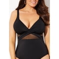 thumbnail image 4 of Swimsuits for All Women's Cut Out Mesh Underwire One Piece Swimsuit, 4 of 4