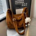 thumbnail image 3 of Bolso Gamuza Con Forma Media para Mujer Correa Ajustable Hobo (marrón), 3 of 7