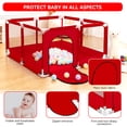 thumbnail image 4 of Baby Playpen Portable Baby Play Yard, Lightweight Outdoor Playpen Unisex, Red - 8.51lbs, 4 of 6