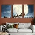 thumbnail image 5 of vintage Santa Claus print framed canvas wrapped canvas, modern wall art for bedroom, living room, and corridor, ideal decor and room decoration gift (wrapped canvas) 12*16inch*3pcs, 5 of 6