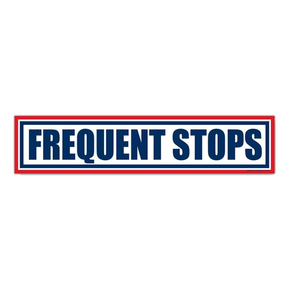 Large Frequent Stops Vehicle Magnet - Mail Delivery, Rural Route Mail Carrier, Meter Reader, Courier - 18" x 4" Strip Magnet