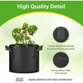 thumbnail image 2 of Bolsas de Cultivo de 3 Galones, Bolsa de 7 Macetas con Asas, Jardinería Resistente para Tomate, Patatas, Verduras, Hierbas y Flores, Negro, 2 of 7