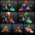 thumbnail image 2 of Figura de acción de Super Mario Pullback Car Anime Figura linda Luigi Bowser Princesa Peach Toad Yoshi Juguetes para niños Adornos Regalos, 2 of 5