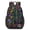 Mushroom and Psychedelic, variant on Mushroom and Moon Black Pattern 17" School Backpacks for Teens,Waterproof Oxford Fabric,S-Shape Padded Straps for School,Travel,Hiking,Camping