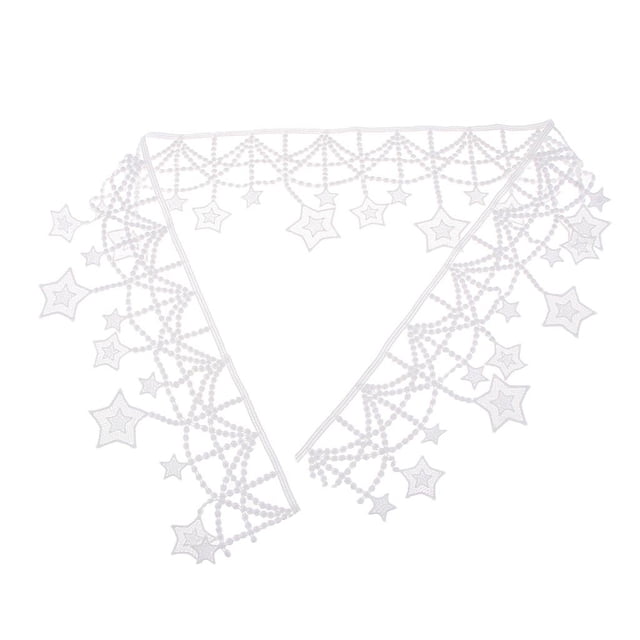 1 de fibra , cinta de encaje, flecos de estrella, 11 cm de ancho, suministros para manualidades de , decoración DIY Gloria Cinta de adorno de encaje de fibra de leche