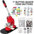 thumbnail image 1 of VEVOR Red Button Maker Machine with 1000 Parts and Circle Cutter, 1 of 8