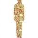 thumbnail image 2 of Conjunto de pijama largo para mujer con estampado de pizza de fondo, 2 of 4
