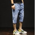 thumbnail image 2 of Henpk New Arrivals 2024 Now Trending 2024 Jeans For Women High Rise Leggings For Women Plus Size Clearance Men Summer Thin Cropped Harlan Elastic Waist Loose Shorts Casual Pants Blue 34, 2 of 3