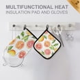 thumbnail image 4 of Yayeee Oven Mitts and Pot Holder Set of 4 Heat Resistant Kitchen Gloves Baking Hot Pad, Candy Orange, 4 of 5