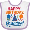 thumbnail image 3 of Inktastic Happy Birthday Grandpa Boys or Girls Baby Bib, 3 of 4