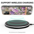 thumbnail image 5 of SaniMore for iPhone 14 Pro Max Case, Flexible TPU Magnetic Cover Support Wireless Charging Slim Flower Grass Pattern Shockproof Protective Shell for Ladies Women Girls, Rosegold Flowers, 5 of 9