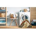thumbnail image 2 of Ahgly Company Machine Washable Indoor Square Abstract Yellow Area Rugs, 3' Square, 2 of 7
