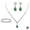Green, variant on 2025 Women's Earrings, Necklace and Bracelet Three-piece Set