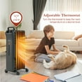 Costway 1500W Oil Filled Space Heater Electric Heater w/Adjustable