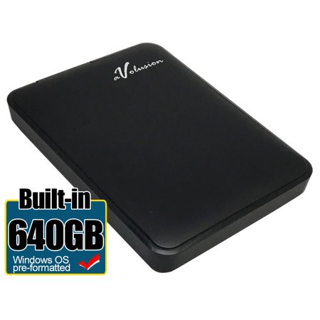 Avolusion 640GB USB 3.0 Portable External Hard Drive for Windows (Best External Hard Drive For Windows Vista)