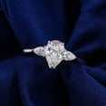 thumbnail image 2 of solitaire jewels Tulip Setting 2CT Pear Moissanite 3 Stone Engagement Ring For Women, 14K Yellow Gold, 2 of 7
