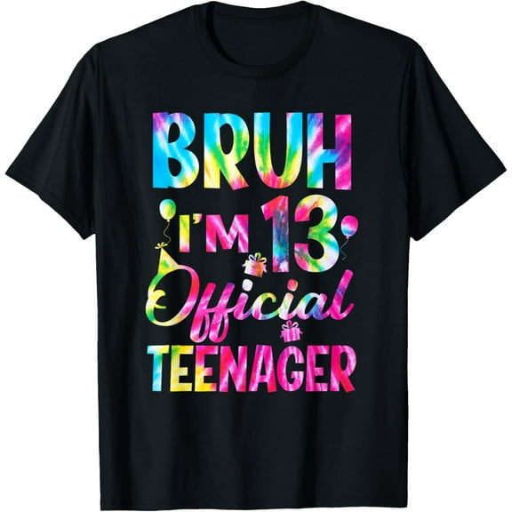 Bruh I'm 13 Official Teenager 13 Year Old Birthday Boy Girl T-Shirt mens t shirt,black,women,funny,misfits,men,journey