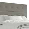 thumbnail image 6 of Castle Place Elegant Button Tufted Linen Upholstered Queen Bed, Light Grey, 6 of 11
