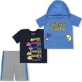 thumbnail image 1 of Baby Shark Boys 3 Piece Hooded Tee and Short Set, Toddler, 1 of 7