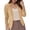 Khaki, variant on Open Front Blazer Jacket for Women, Lapel Collar Long Sleeve with Pockets, Casual Work Office Outerwear, 1 Piece, S-5XL, Plus Size Friendly