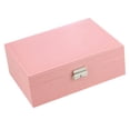thumbnail image 1 of Organizador , joyero sintética, 2 bandejas para pendientes de mujer y niña rosado Hugo Fashion Lady Jewelry Holder, 1 of 10
