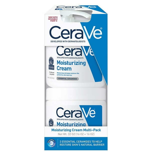 CeraVe Moisturizing Cream 16 oz pump + 16 oz refill, 2pack