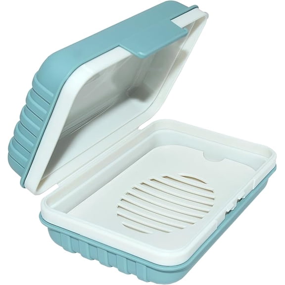 Januofit  Compact Soap Bar Holder Dish for Shower, Portable Travel Soap Case with Lid & Draining Layer, Travel Size Toiletries Essentials for Bathroom, Camping, Hiking, Gym, Outdoor, Waterproof