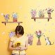 thumbnail image 4 of Pegatinas de pared con diseño de flores y plantas en macetas, diseño de gato y mariposa, extraíbles, para decoración del hogar, vinilo de bricolaje, para dormitorio, sala de estar, sofá, telón de, 4 of 8