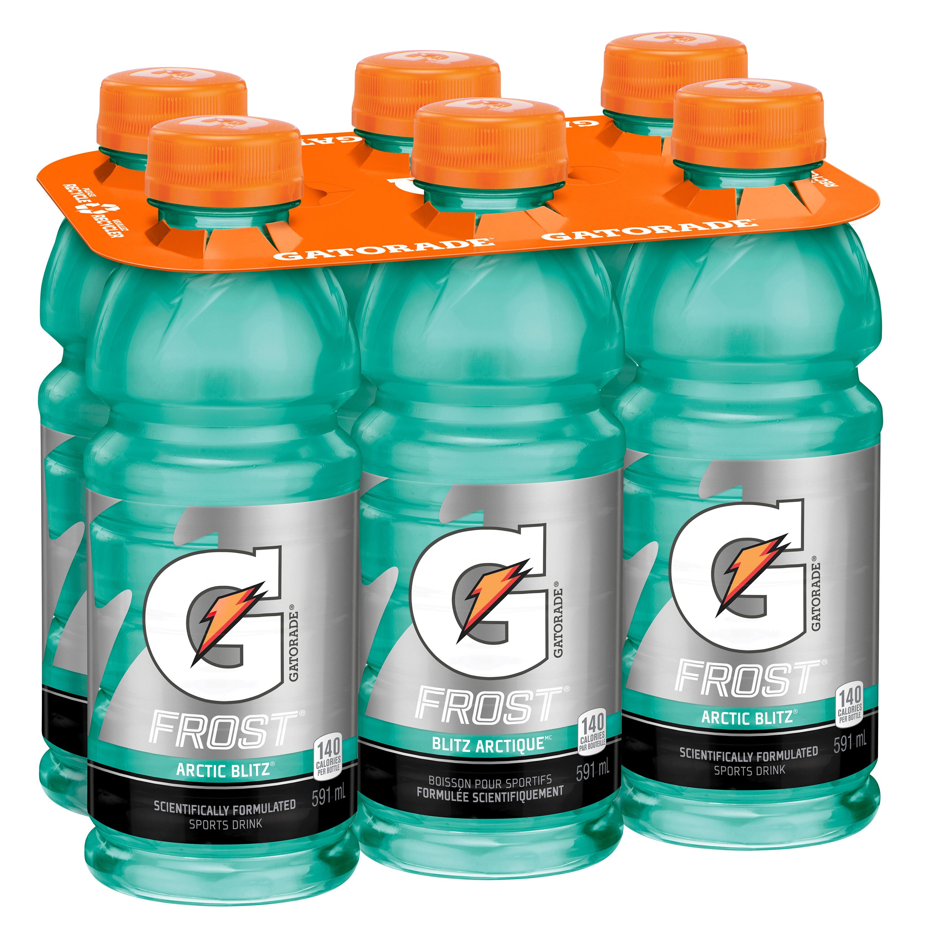 Gatorade Frost Arctic Blitz Boisson pour Sportifs 6 x 591 mL, Bouteille's 6x591mL