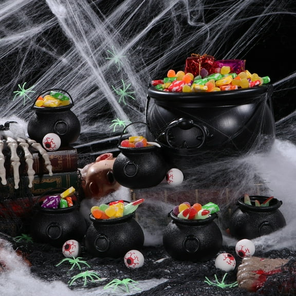 LIOOBO black cauldren Eyeballs PP Party Decoration for Friends Parties 6Pcs