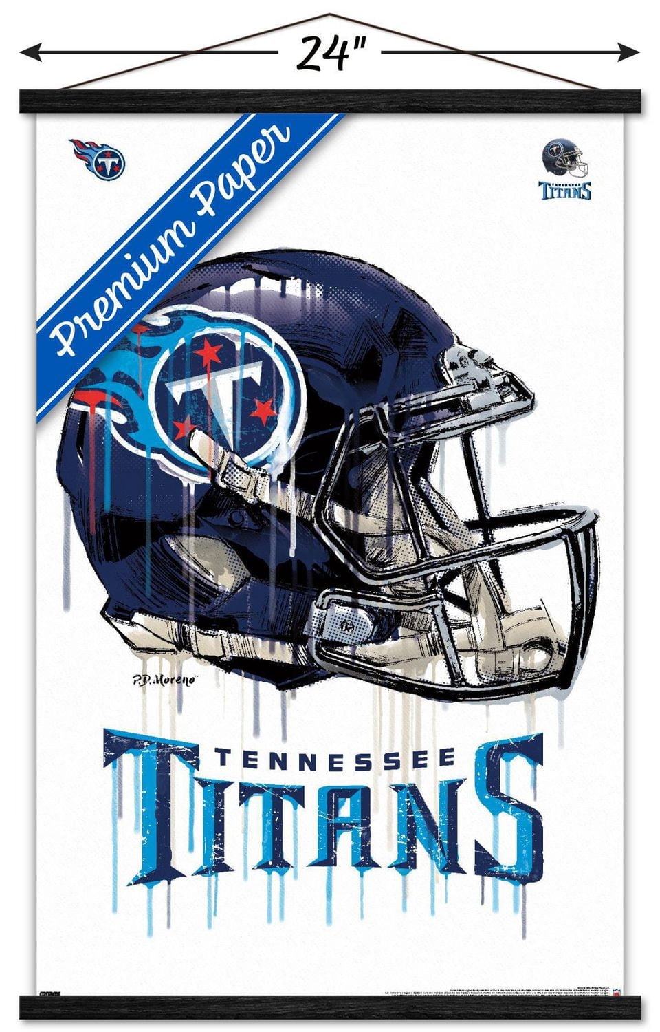 NFL Tennessee Titans - Drip Helmet 20 Wall Poster, 22.375" x 34"