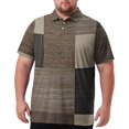 thumbnail image 3 of Trgacdwlo XL-8XL Big and Tall Mens Golf Shirt Plaid Quick Dry Mens Short Sleeve Dress Shirts Lightweight Athletic Men's Polo Shirts, 3 of 8