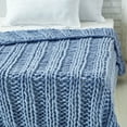 thumbnail image 5 of Cozy Tyme Francine Channel Knit Throw - 40"x 60" Light Blue, 5 of 11