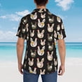 thumbnail image 6 of Goofa Flowe Rooster Hawaiian Shirt for Men, Unisex Summer Beach Casual Short Sleeve Button Down Shirts,Aloha Tropical Floral print shirt-Small, 6 of 9