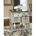 thumbnail image 4 of Linon Robbin Wood Kitchen Cart Island, 36" Tall, Gray Finish with Stainless Steel Top, 4 of 4