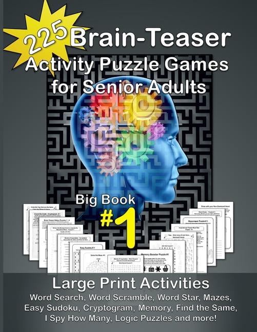 Word Find Large Print Brain Teaser Puzzles for Adults Crossword Puzzles Easy and Variety Sudoku Puzzle Books 