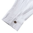 thumbnail image 5 of LVCBL Men's Shirt Long Sleeve Cotton Blend Love Sleeve Casual Beach White 2XL, 5 of 7
